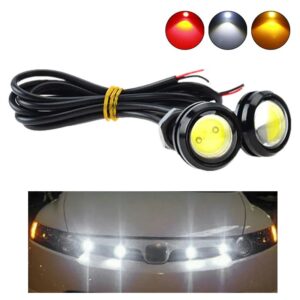 Par Ojos De Aguila Rojo Faros Led Estrobos Niebla Drl, 2 Pcz