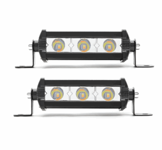 Barra Led Mini Slim 3LEd Dual Color +Strobo Potente 2PCS