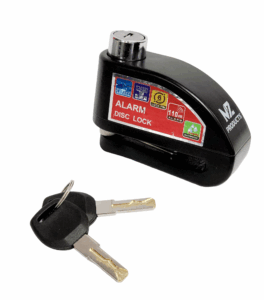 Candado De Disco Con Alarma Llave Plana